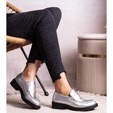 Gemre Silver elegant loafers Élodie | Shoptok.si