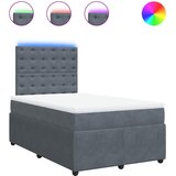 Box spring krevet s madracem tamnosivi 120 x 200 cm baršunasti | shoptok.hr