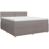  Boxspring krevet s madracem Sivosmeđa 180 x 200 cm Tkanina | shoptok.hr