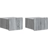  Stenski nočni omarici 2 pcs Siva Sonoma 33 x 34,5 x 24 cm, (5000209944) | Shoptok.si