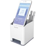 Čaša za olovke pvc četvrtasta wow leitz 53631001 bijela/siva | shoptok.hr
