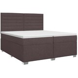  Boxspring krevet s madracem Tamno smeđa 200 x 200 cm Tkanina - Tamno smeđa 200 x 200 cm Dizajn linija | shoptok.hr