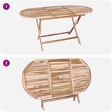  Set vrtnih namještaja 9 kom. Prirodna Čvrsto teak drvo | shoptok.hr