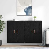  Kabinetski zidni 2 kom. Crni hrast 69,5 x 34 x 90 cm | shoptok.hr