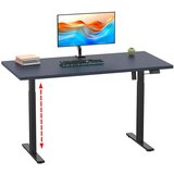 MID.YOU Dvižna Miza E-lona, Antracit, Črna, 140x50cm | Shoptok.si