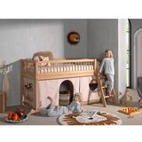 Vipack Podignuti dječji krevet od punog hrasta 90x200 cm u prirodnoj boji Forrest – | shoptok.hr