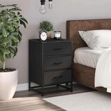 vidaXL Noćni ormarić crni 40x34,5x60 cm Konstruirano drvo i metal | shoptok.hr