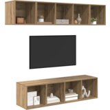 vidaXL Set TV komoda s pohranom 4 pcs hrast artisan 37 x 37 x 142.5 cm | shoptok.hr