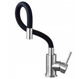  RETOO OR1047 kuhinjska slavina s fleksibilnim izljevom 360° – crno-srebrna | shoptok.hr
