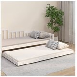  Posteljni okvir bel 100x200 cm trdna borovina | Shoptok.si