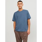 Jack & Jones Majica 'EPAULOS' moder denim / temno oranžna | Shoptok.si