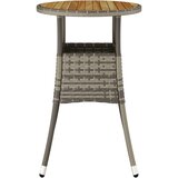  Vrtni stol Ø 60 x 75 cm od bagremovog drva i poliratana sivi | shoptok.hr