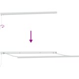 vidaXL Ročna retraktibilna tenda Svetlo siva 500x300 cm, Tenda nadomestno platno za 5x3 m okvir Svetlo siva | Shoptok.si