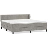  Box spring postelja z vzmetnico svetlo siva 160x200 cm žamet, (20790628) | Shoptok.si