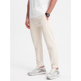 Ombre Men's sweatpants with unlined leg - cream Cene
