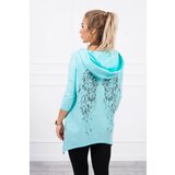 Kesi Sweatshirt with a print of wings mint Cijene