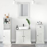  Set namještaja za kupaonicu s ladicama 4 pcs Antič White | shoptok.hr