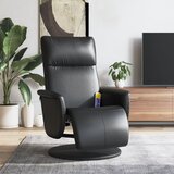 Maison Chic masažni naslanjač - Relax naslanjač z naslonom za noge črno umetno usnje, (22061835) | Shoptok.si