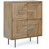 BIZZOTTO Omarica iz masivnega manga v naravni barvi 92x110x40 cm Darsey – Cene