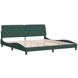 vidaXL Okvir za krevet s uzglavljem tamnozeleni 200x200 cm baršunasti | shoptok.hr