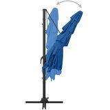  Vrtni suncobran s 4 razine i stupom 250 x 250 cm azurnoplavi | Eponuda.com