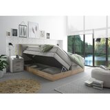 Livetastic postelja boxspring 180 cm x 200 cm , les, tekstil, leseni material svetlo siva | Shoptok.si