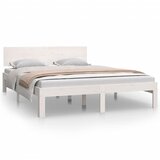 The Living Store Posteljni okvir bel iz trdne borovine 140x200 cm - Posteljni Okvir, (21526851) | Shoptok.si
