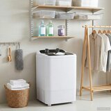 Mini perilica rublja s jednim kadom 4,6 kg Crna i bijela | shoptok.hr