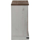 vidaXL Bivak HALDEN z drsnimi vrati Bela 80x40x80 cm Masivni les | Shoptok.si