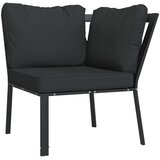  Vrtna stolica sa sivim jastucima 76 x 76 x 79 cm čelična | shoptok.hr