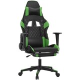  Masažni gaming stol z oporo za noge črno in zeleno um. usnje, (21152251) | Shoptok.si
