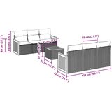  7-dijelni set vrtnih sofa sivi od poliratana | shoptok.hr