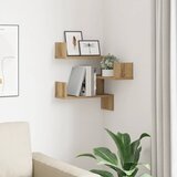  Zidna kutna polica Artisan hrast 40x40x49,5 cm izrađeno drvo | Eponuda.com