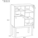 Hübsch Ormarić u dekoru hrasta u prirodnoj boji 60x90x34 cm Nobby – | shoptok.hr