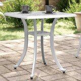 Vrtni stol bijeli 53 x 53 x 53 cm od lijevanog aluminija | shoptok.hr
