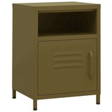  Nočna omarica olivno zelena 35x35x51 cm jeklo, (20731930) | Shoptok.si