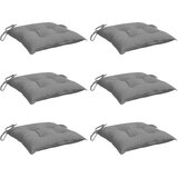  Jastuci za stolice 6 kom sivi 50 x 50 x 7 cm od tkanine Oxford | shoptok.hr