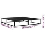  Za krevet crni metalni 180 x 200 cm | shoptok.hr