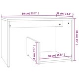vidaXL Bočni stolić boja dimljenog hrasta 59x36x38cm konstruirano drvo | shoptok.hr