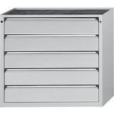 ANKE Predalnik brez vrhnje plošče, širina 1060 mm, nosilnost predala 200 kg, 5 predalov, sprednji deli svetlo siva | Shoptok.si