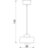  Visilica na sajli MARTI 1xE27/15W/230V bela/hrom | Eponuda.com