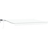 vidaXL Ročna retraktibilna tenda z LED Belo 450x350 cm, (22150051) | Shoptok.si