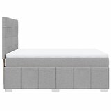  Krevet box spring s madracem svjetlosiva 160x200 cm tkanina Slike