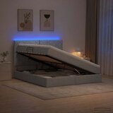  LED krevet za pohranu s madracem Svjetlosiva 140 x 200 cm | shoptok.hr
