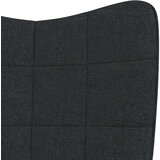 Stolica za ljuljanje s osloncem za noge crna od tkanine | shoptok.hr