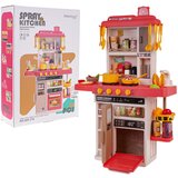  Dječja kuhinja za igru Kitchenette sa zvučnim svjetlosnim i vodenim efektima - 50 elemenata - roza | shoptok.hr