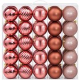  Set božićnih kuglica 50 kom. Ružičasta i roza 8 cm Polistiren | shoptok.hr