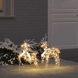  LED Riječni jeleni s 40 LED svjetlima 2 pcs Topla bijela PET | shoptok.hr
