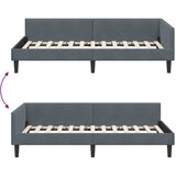  Kutni okvir kreveta Tamno siva 80 cm x 200 cm Baršun | shoptok.hr