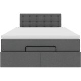 vidaXL Otomanska postelja z vzmetnico siv 120x190 cm blago | Shoptok.si